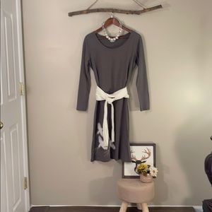 Synergy Long Sleeve Wrap Belt Dress